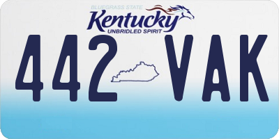 KY license plate 442VAK