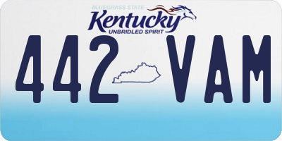 KY license plate 442VAM