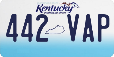 KY license plate 442VAP