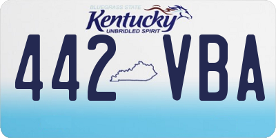 KY license plate 442VBA