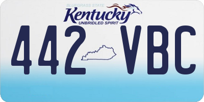 KY license plate 442VBC