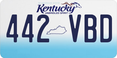 KY license plate 442VBD