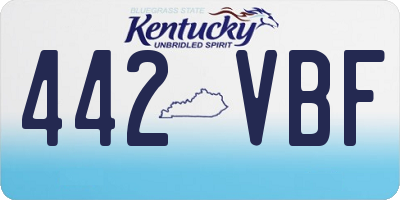 KY license plate 442VBF