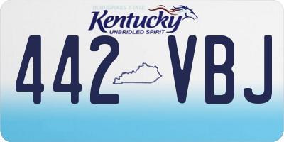 KY license plate 442VBJ