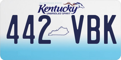 KY license plate 442VBK