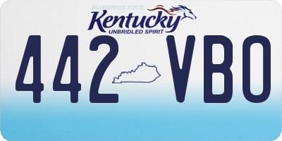KY license plate 442VBO