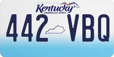 KY license plate 442VBQ
