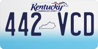 KY license plate 442VCD