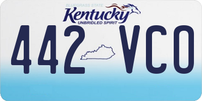KY license plate 442VCO