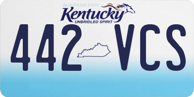 KY license plate 442VCS