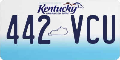 KY license plate 442VCU
