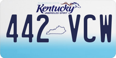 KY license plate 442VCW