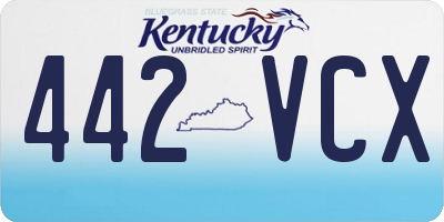 KY license plate 442VCX