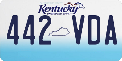 KY license plate 442VDA