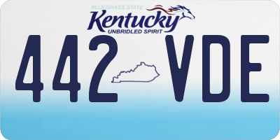 KY license plate 442VDE