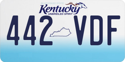 KY license plate 442VDF