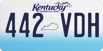 KY license plate 442VDH