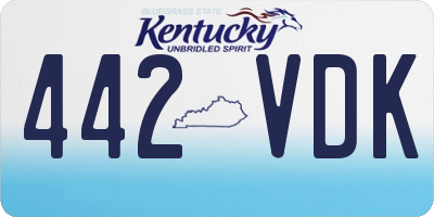 KY license plate 442VDK