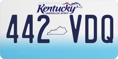 KY license plate 442VDQ
