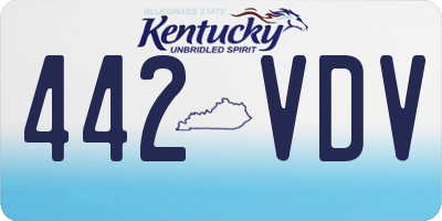KY license plate 442VDV