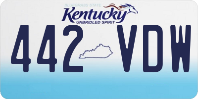 KY license plate 442VDW