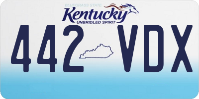 KY license plate 442VDX