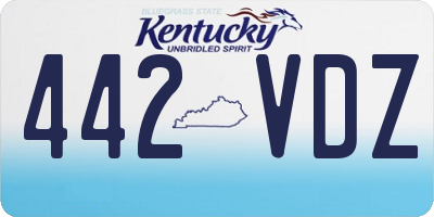 KY license plate 442VDZ