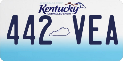 KY license plate 442VEA