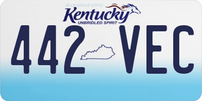 KY license plate 442VEC