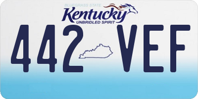 KY license plate 442VEF
