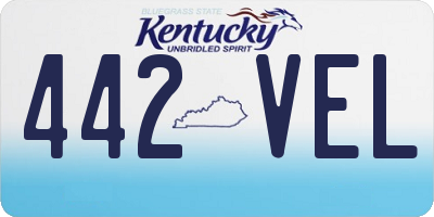 KY license plate 442VEL