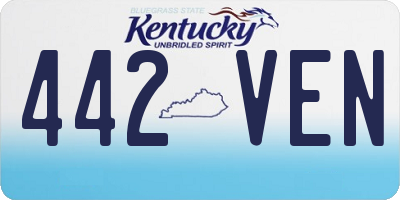 KY license plate 442VEN