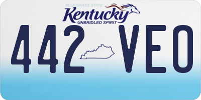 KY license plate 442VEO