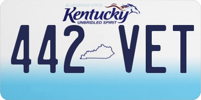 KY license plate 442VET