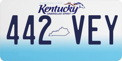 KY license plate 442VEY