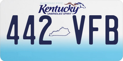 KY license plate 442VFB