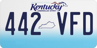 KY license plate 442VFD