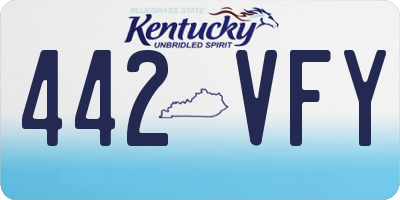 KY license plate 442VFY