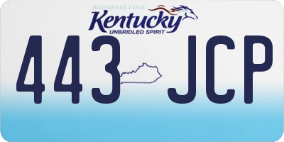 KY license plate 443JCP