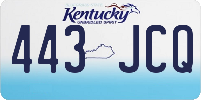 KY license plate 443JCQ