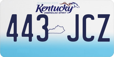 KY license plate 443JCZ