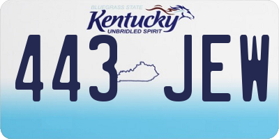 KY license plate 443JEW