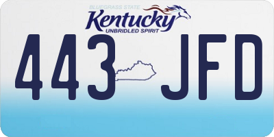KY license plate 443JFD