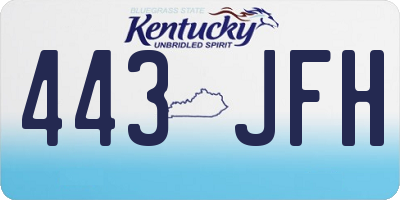 KY license plate 443JFH