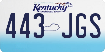 KY license plate 443JGS
