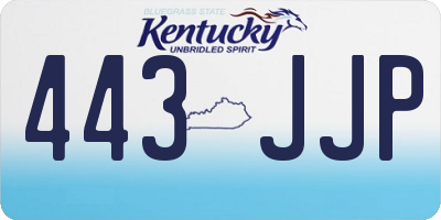 KY license plate 443JJP