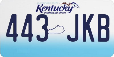 KY license plate 443JKB