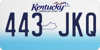 KY license plate 443JKQ