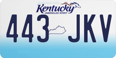 KY license plate 443JKV