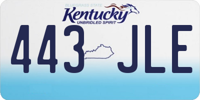 KY license plate 443JLE